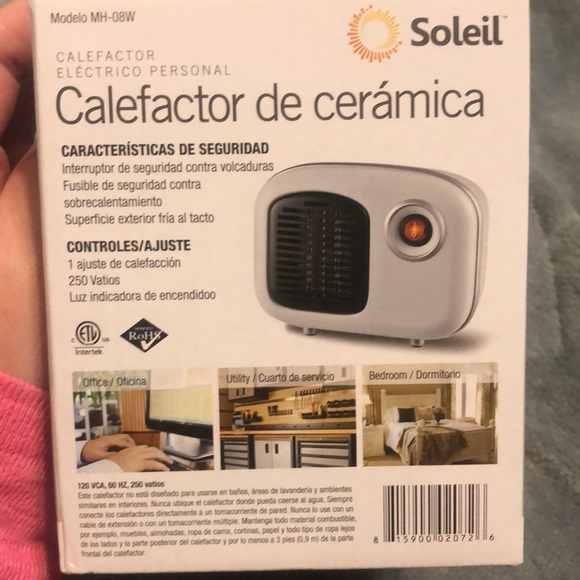 Soleil Personal Electric Ceramic Heater - Picture 5 of 9
